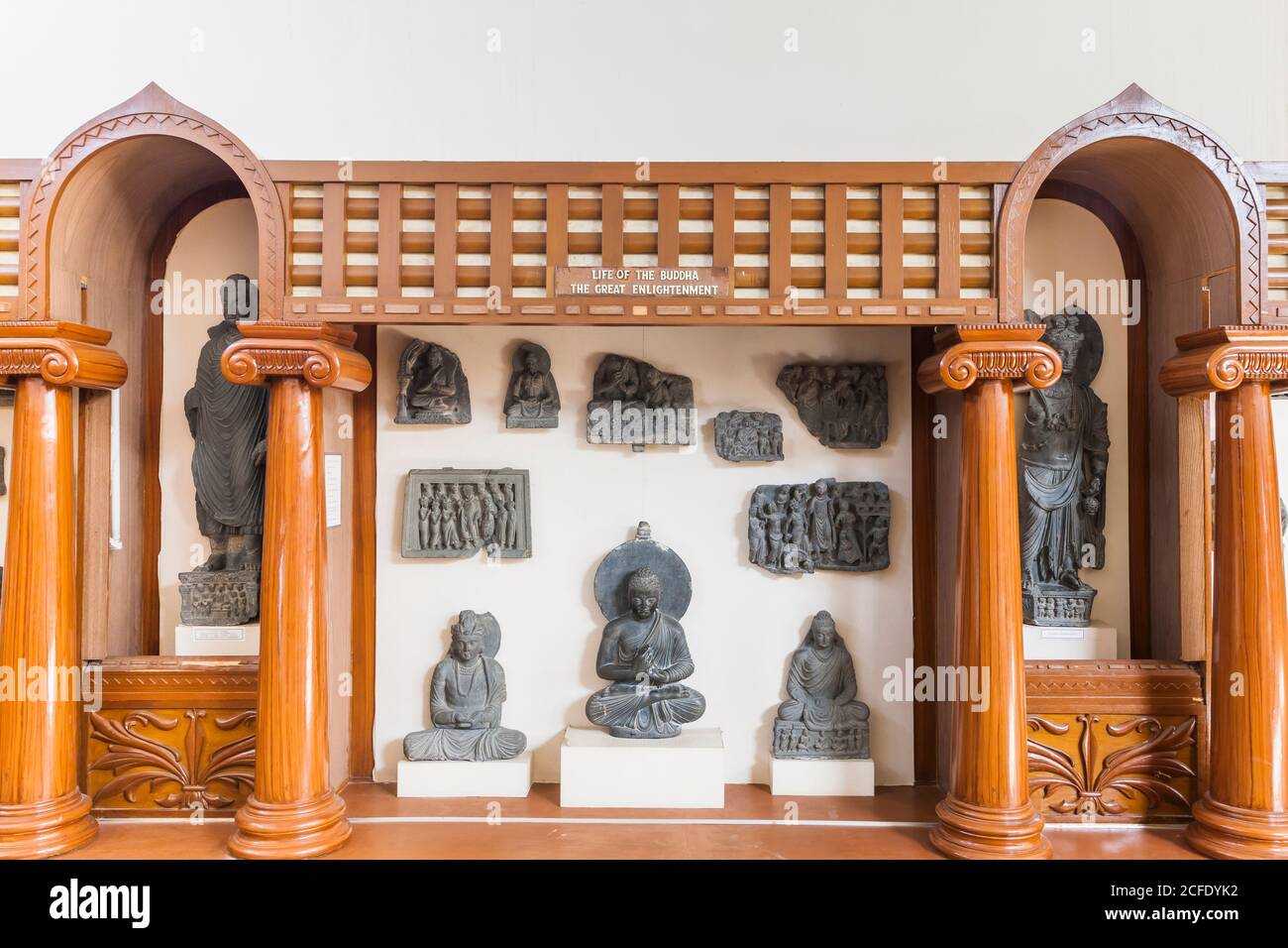 Galleria di Gandhara, antiche collezioni buddiste, Museo Nazionale del Pakistan, Karachi, Sindh, Pakistan, Asia meridionale, Asia Foto Stock