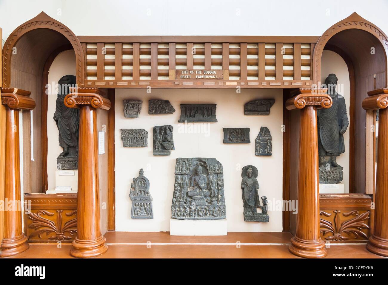 Galleria di Gandhara, antiche collezioni buddiste, Museo Nazionale del Pakistan, Karachi, Sindh, Pakistan, Asia meridionale, Asia Foto Stock