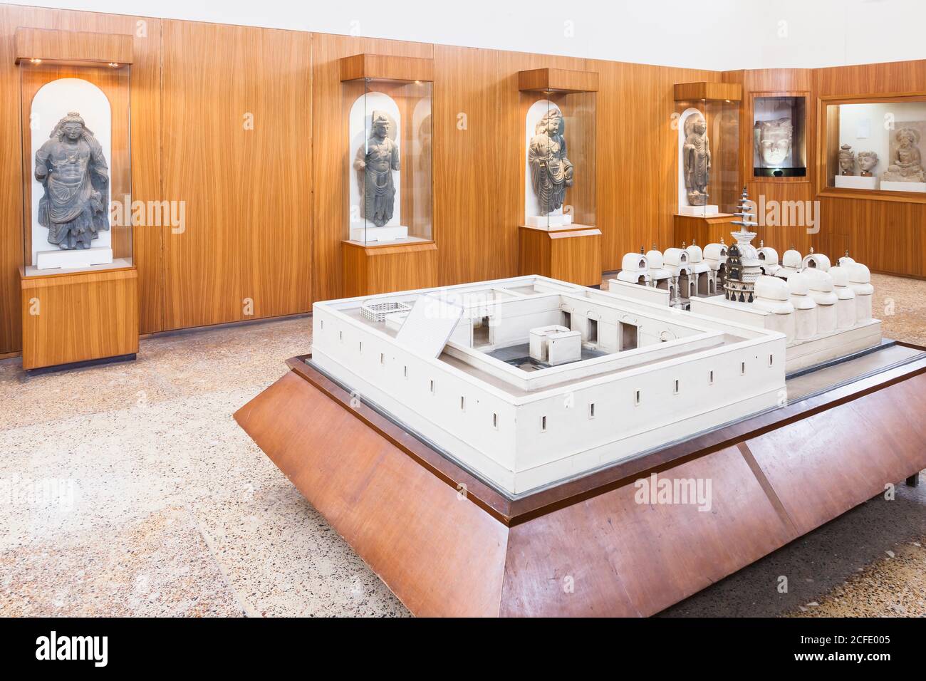 Galleria di Gandhara, antiche collezioni buddiste, Museo Nazionale del Pakistan, Karachi, Sindh, Pakistan, Asia meridionale, Asia Foto Stock