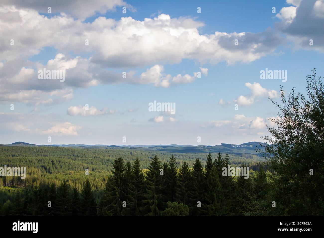 Paesaggio, foresta e montagne - escursioni intorno a Karlstift, Waldviertel, Austria Foto Stock