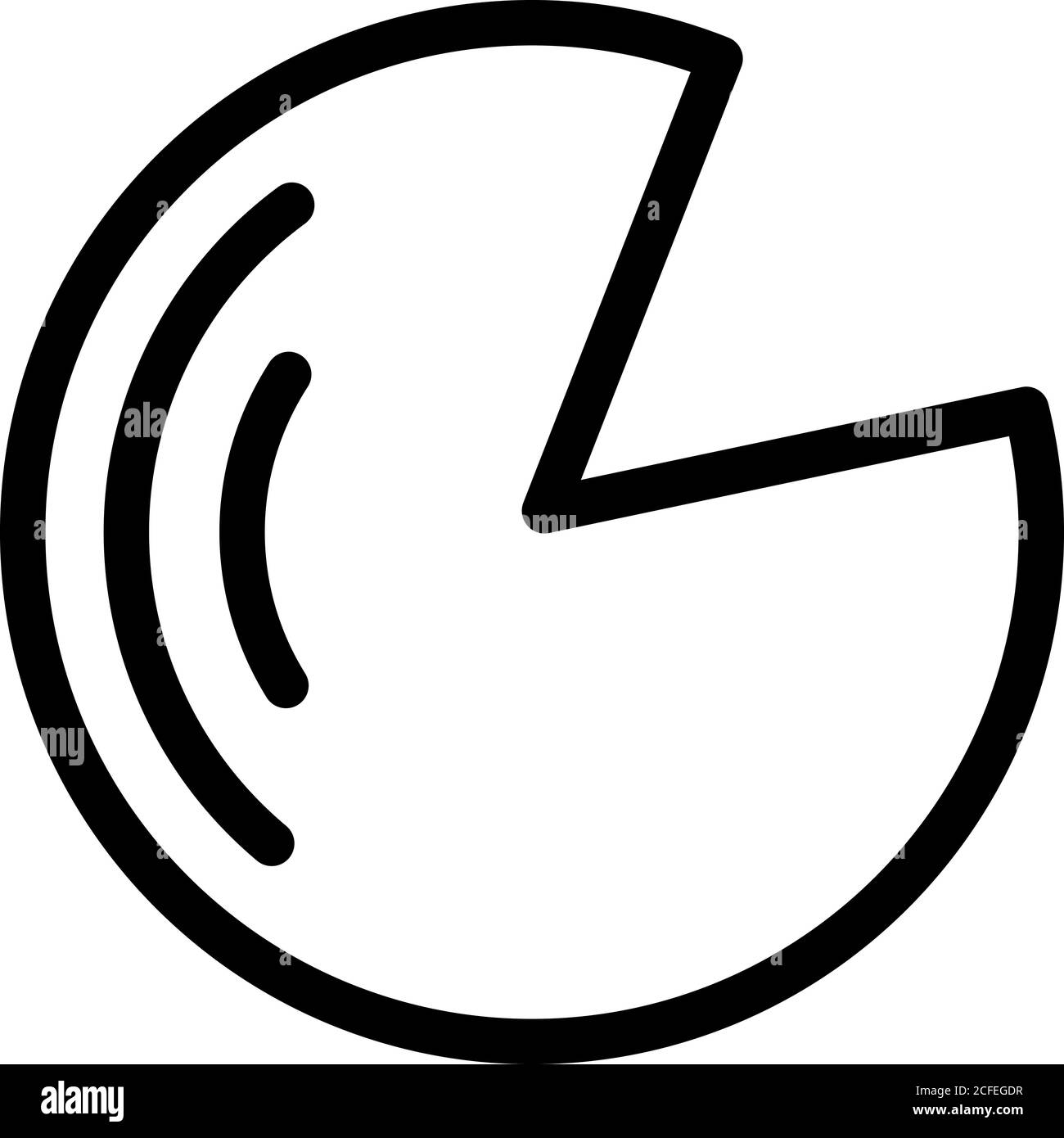 Pezzo di formaggio, l'icona di stile di contorno Illustrazione Vettoriale