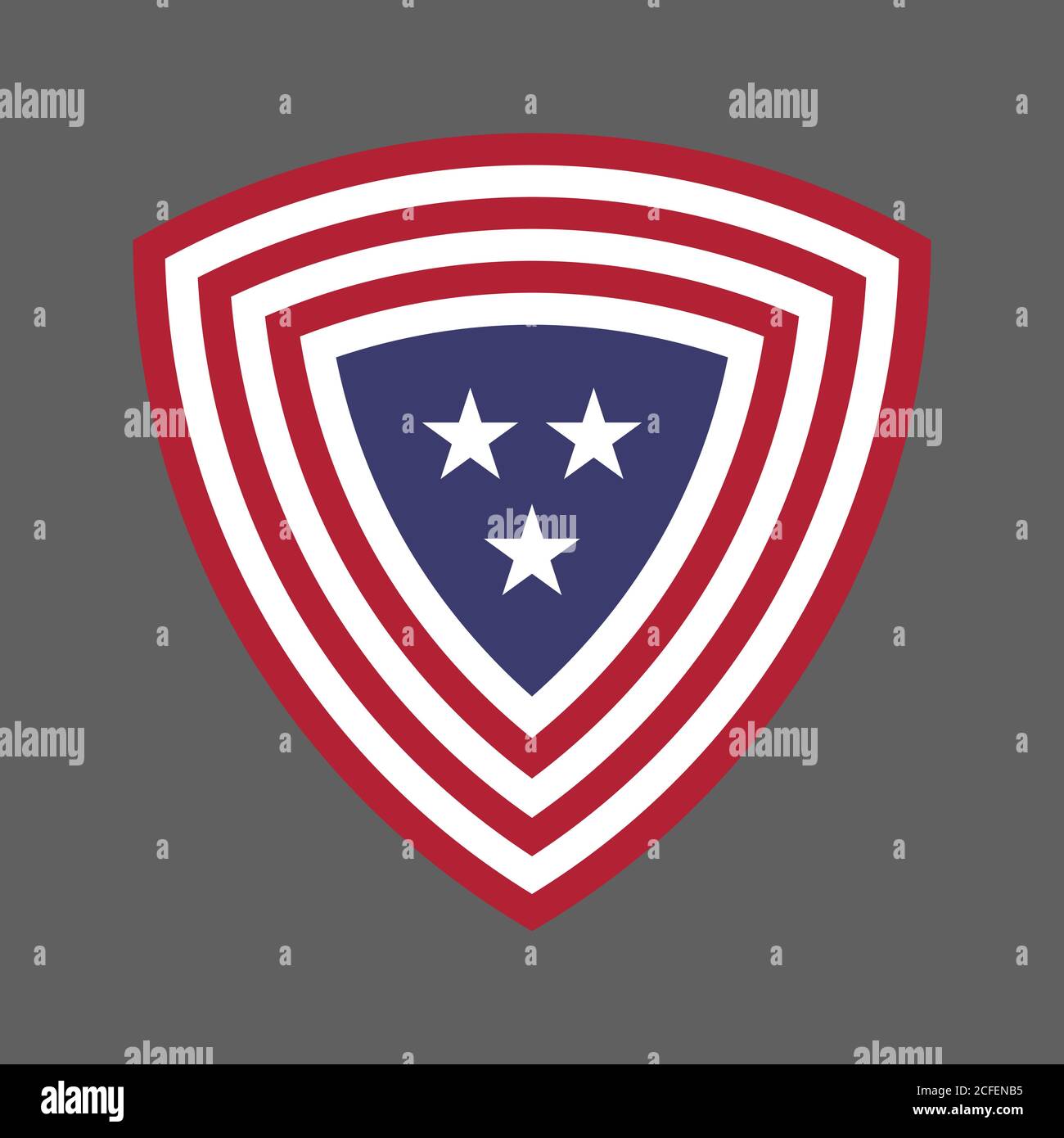 Stati Uniti d'America USA icona schermo bandiera icona logo illustrazione vettoriale. Giorno dell'indipendenza. 4 luglio. Elezioni presidenziali Illustrazione Vettoriale