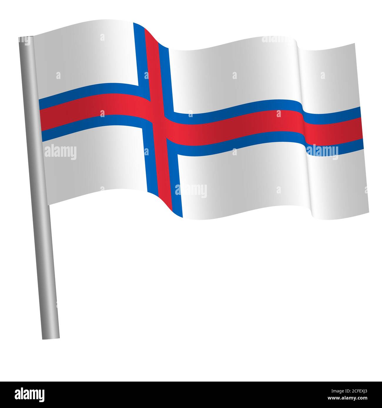 Bandiera tedesca di alta qualità che sventola su un palo Foto Stock