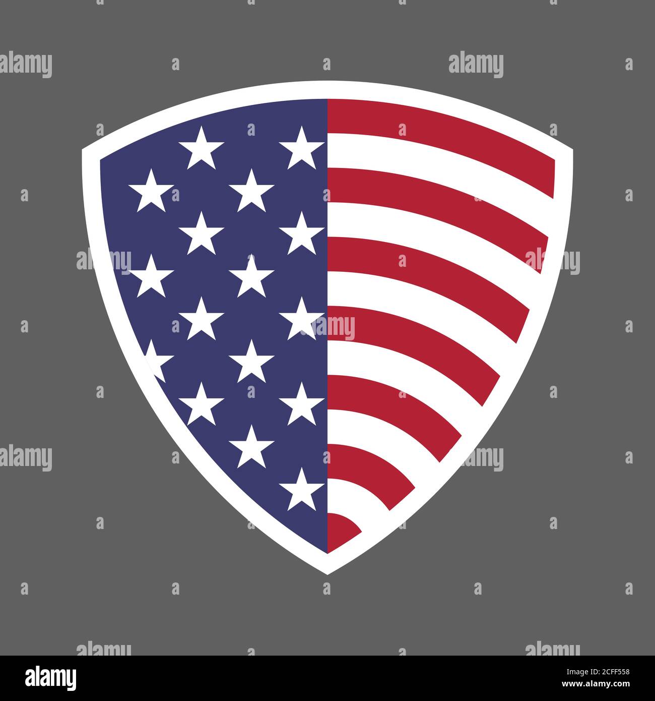 Stati Uniti d'America USA icona schermo bandiera icona logo illustrazione vettoriale. Giorno dell'indipendenza. 4 luglio. Elezioni presidenziali Illustrazione Vettoriale