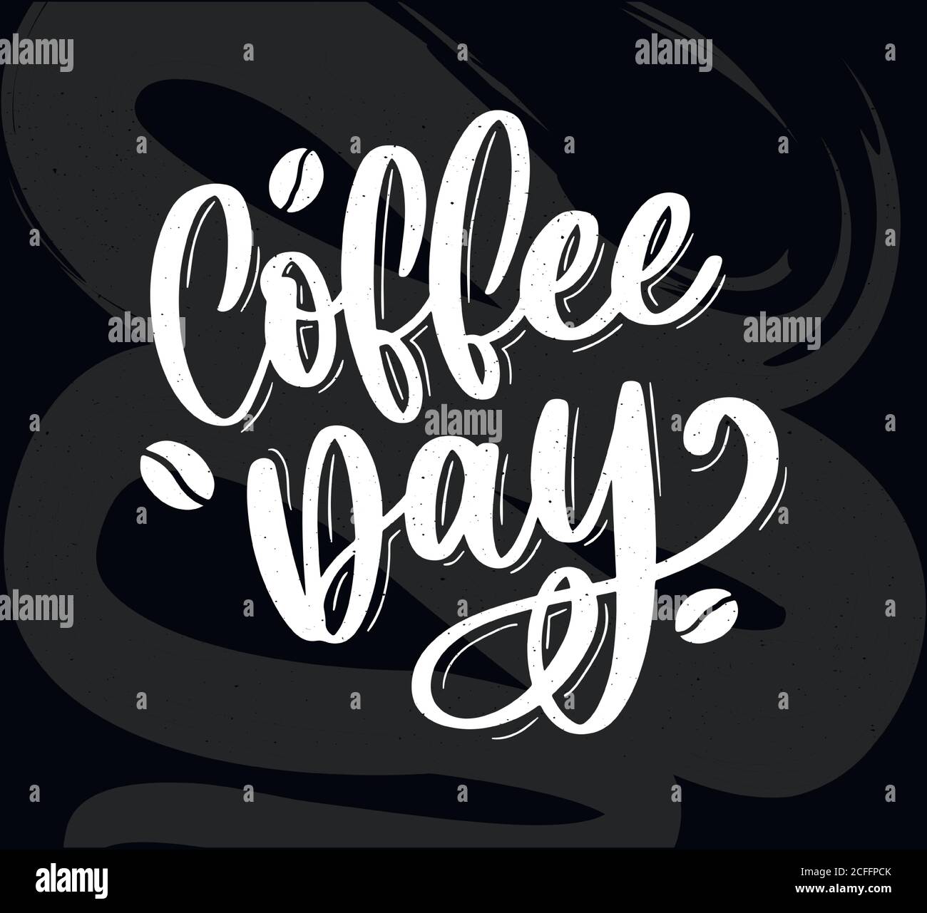 Logo della giornata internazionale del caffè del 1° ottobre. Icona del logo World Coffee Day immagine vettoriale su sfondo bianco. Illustrazione Vettoriale