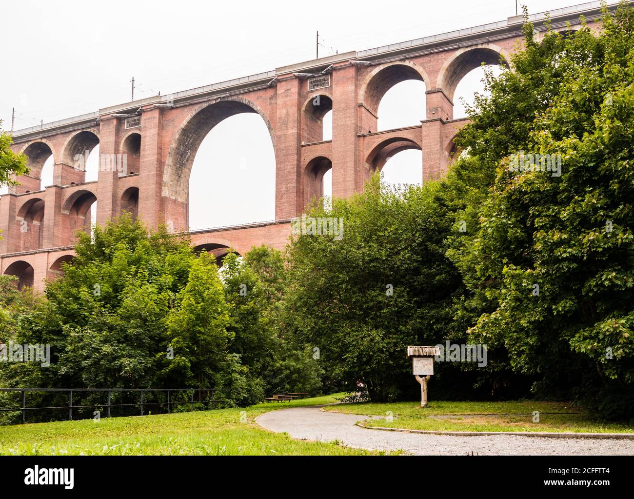 Goeltzschtal ponte nel vogtland in sassonia Germania Foto Stock