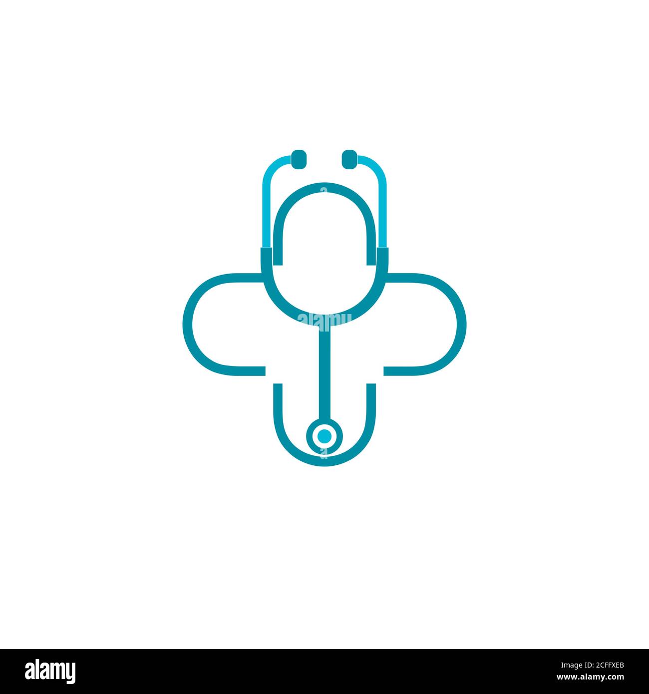 Il disegno del logo del medico e del vettore di illustrazione per la farmacia medica e di sanità e simboli dell'ospedale della clinica. Illustrazione Vettoriale