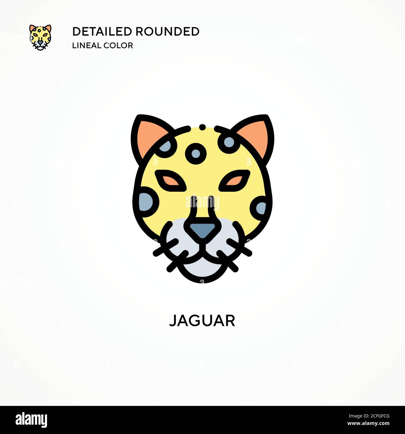 Icona vettore Jaguar. Concetti moderni di illustrazione vettoriale. Facile da modificare e personalizzare. Illustrazione Vettoriale