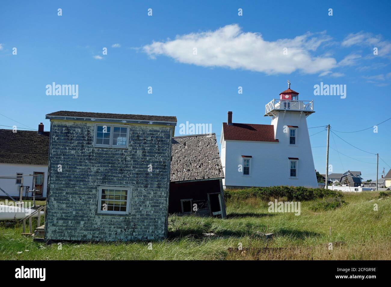 Faro Nord rustico, isola del Principe Edoardo, canada Foto Stock