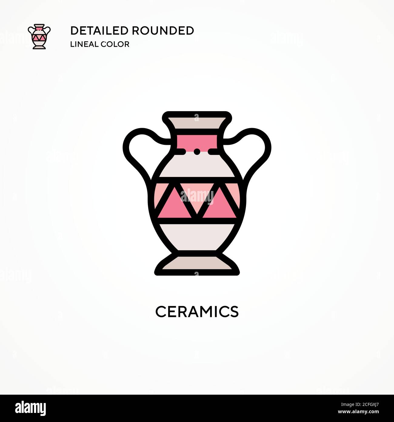 Icona vettoriale ceramica. Concetti moderni di illustrazione vettoriale. Facile da modificare e personalizzare. Illustrazione Vettoriale