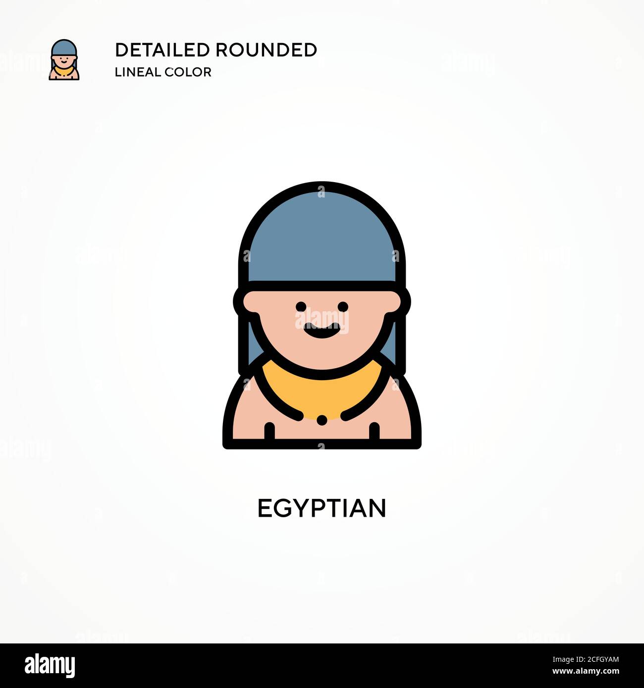 Icona vettore egiziano. Concetti moderni di illustrazione vettoriale. Facile da modificare e personalizzare. Illustrazione Vettoriale