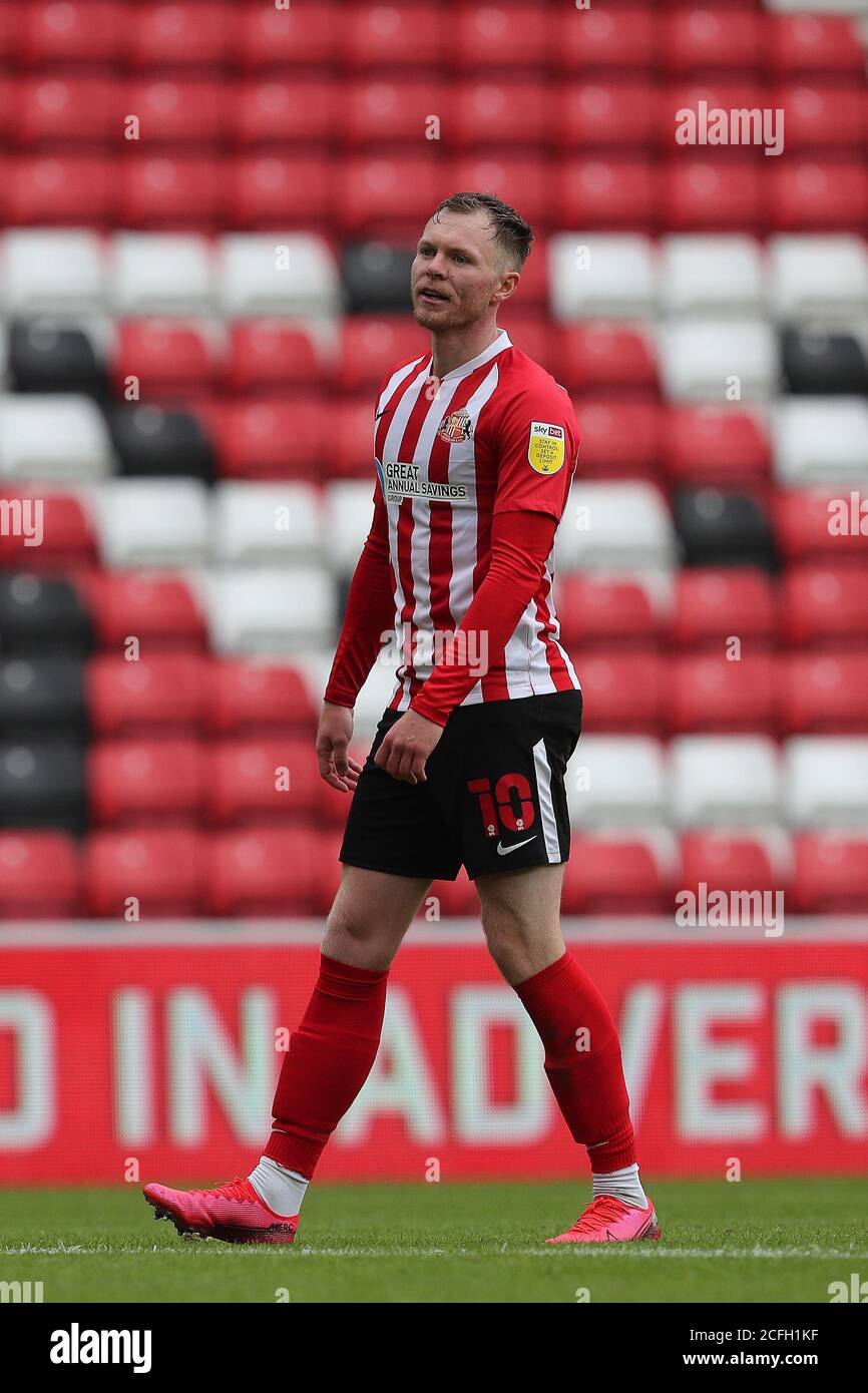 SUNDERLAND, INGHILTERRA. 5 SETTEMBRE Aiden o'Brien di Sunderland durante la partita di Carabao Cup tra Sunderland e Hull City allo Stadio di luce, Sunderland. (Credit: Mark Fletcher | MI News) Credit: MI News & Sport /Alamy Live News Foto Stock