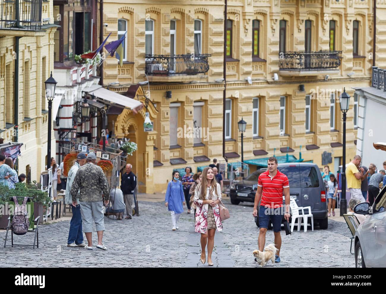 Kiev, Ucraina. 5 Settembre 2020. Andriyivskyy discesa nel centro di Kiev, Ucraina. Credit: Pavlo Gonchar/SOPA Images/ZUMA Wire/Alamy Live News Foto Stock