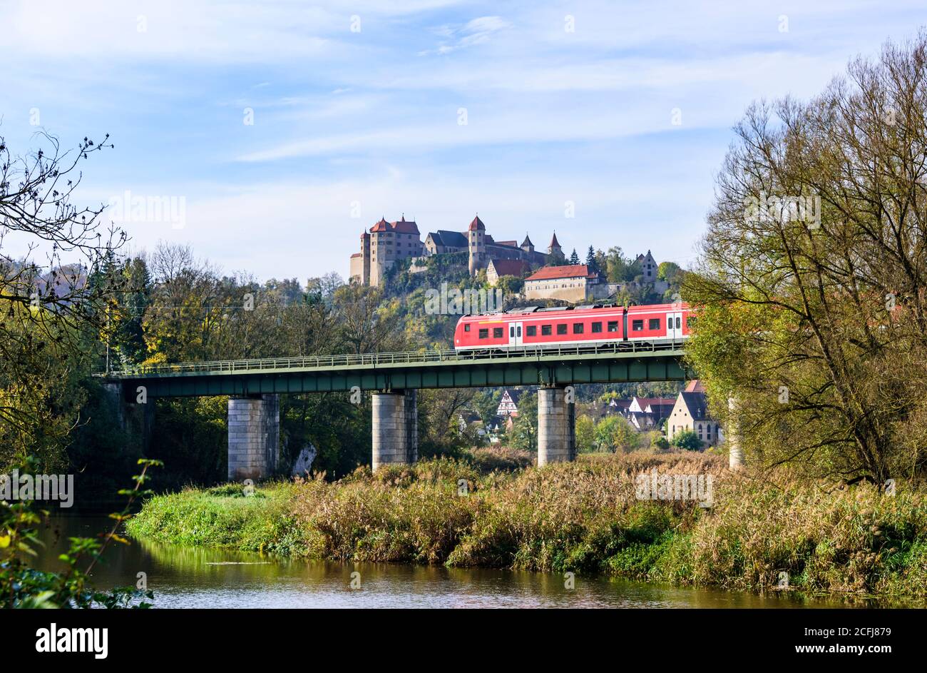 Ausblick auf die Harburg nahe Donauwörth a Schwaben Foto Stock