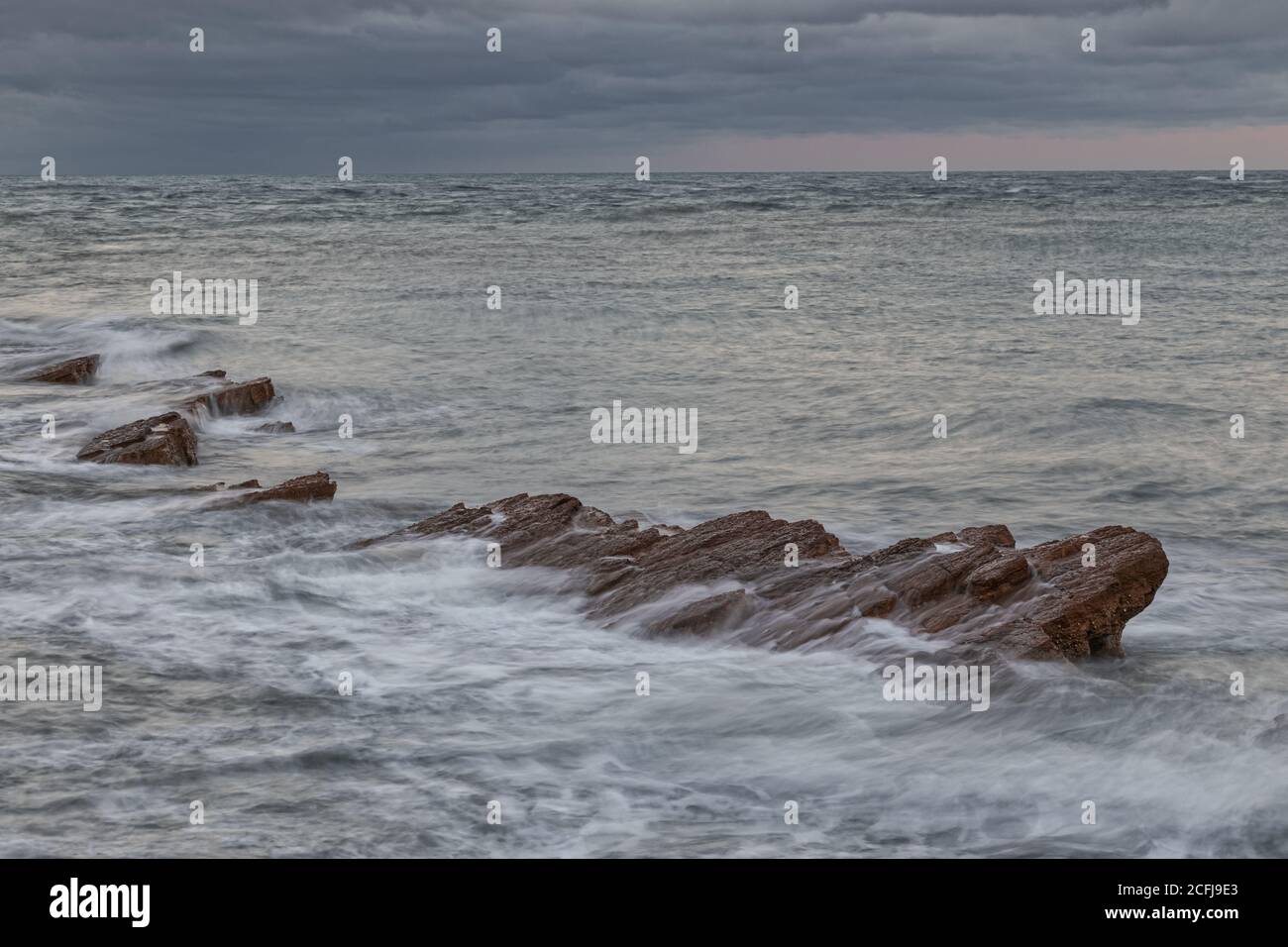 Peveril Point sulla costa jurassica vicino a Swanage Foto Stock