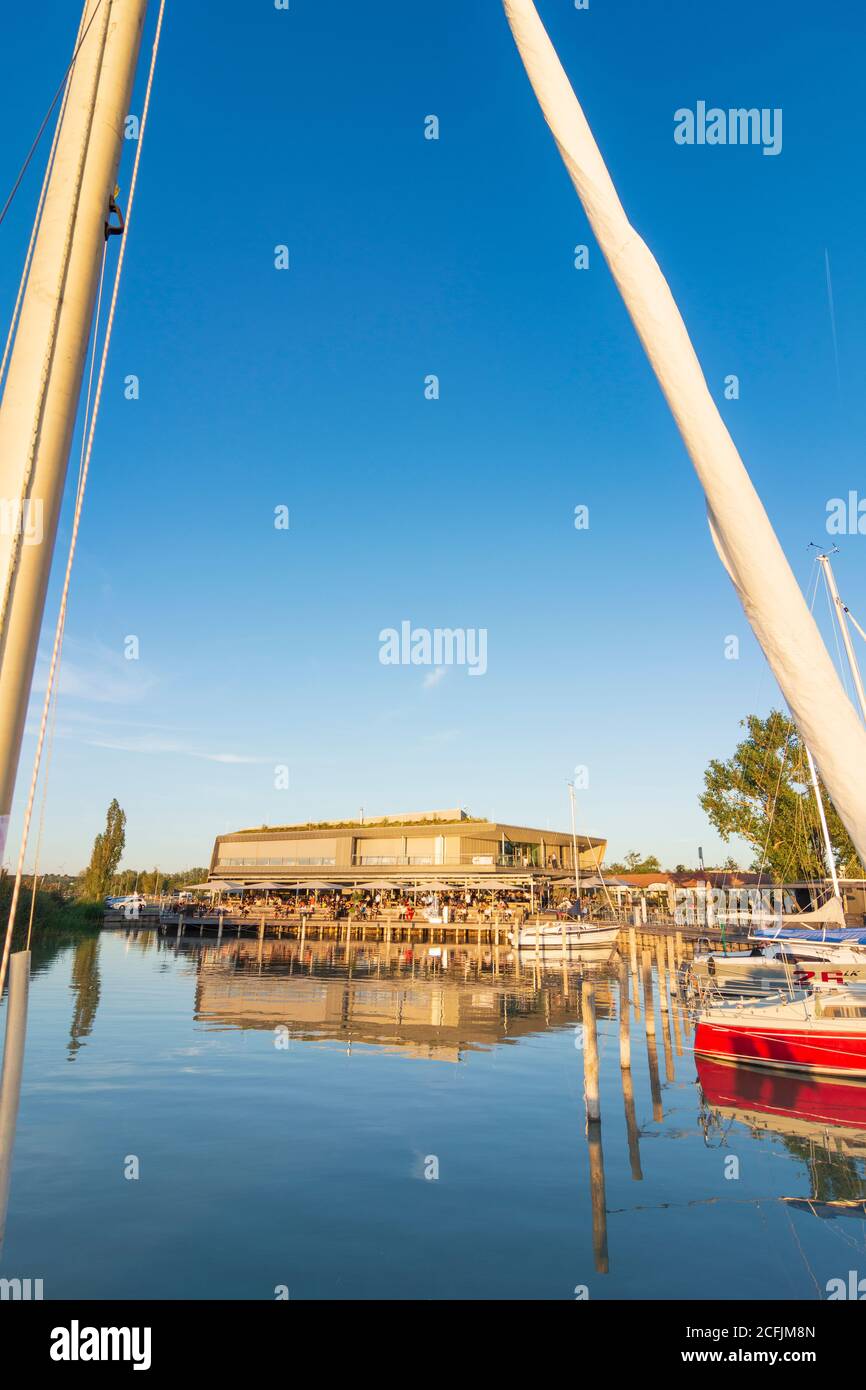 Weiden am See: Ristorante 'Das Fritz' a Neusiedler See (Lago Neusiedl) a Neusiedler See (Lago Neusiedl), Burgenland, Austria Foto Stock
