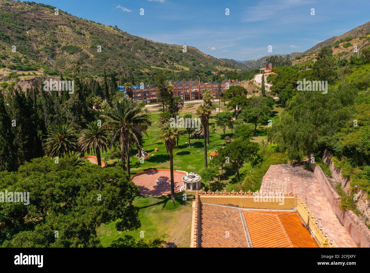 Palazzo Castillo de la Glorieta luogo costruito nel 1890 da un baro mining, dishmash architettonico, Sucre, Bolivia, Chuquisaca, Bolivia, America Latina Foto Stock