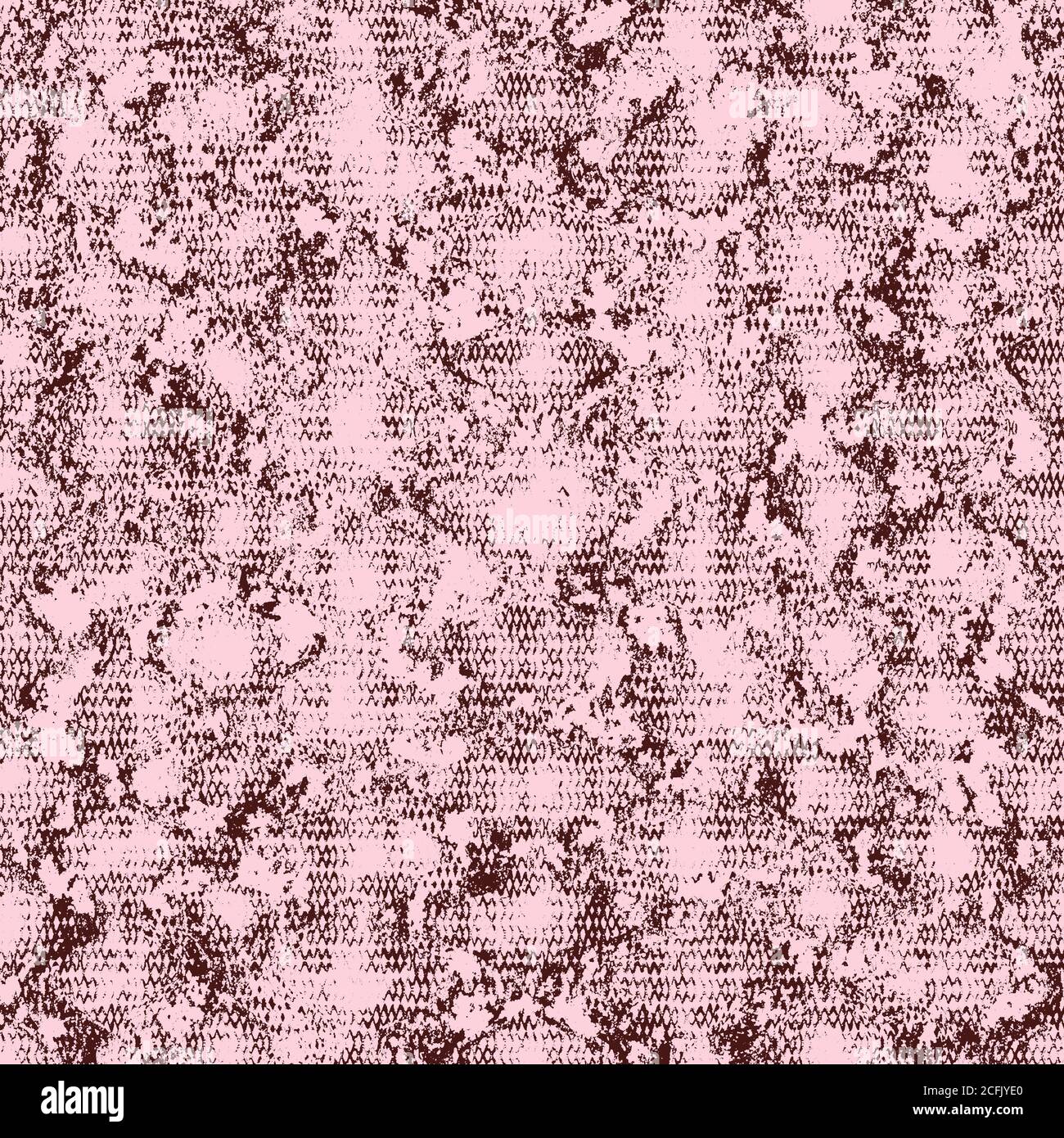 Motivo senza cuciture in pelle di serpente. Rettile monocromatico rosa e marrone con trama ripetuta. Pelle di serpente testurizzata sfondo alla moda. Moda e anima alla moda Foto Stock