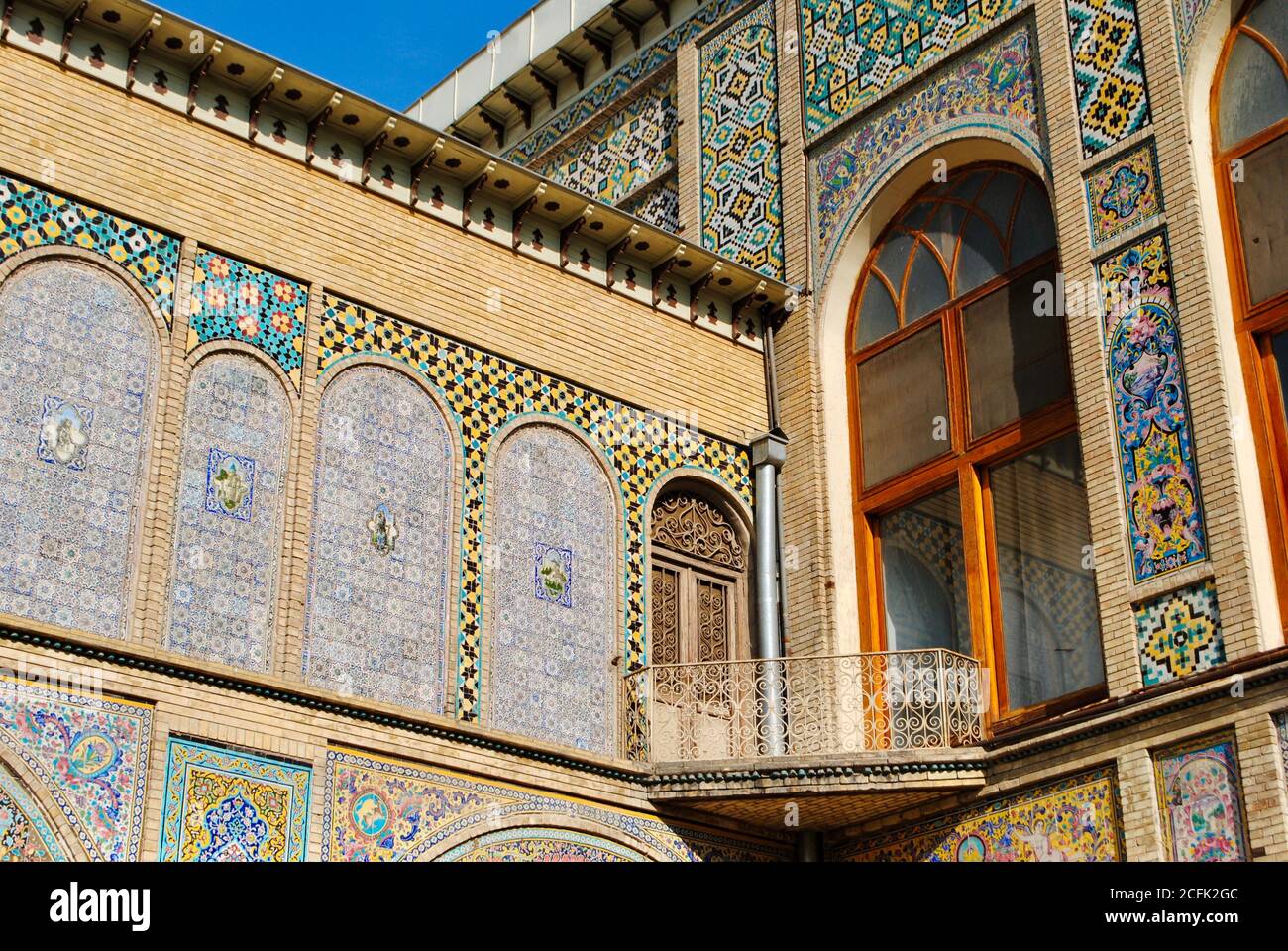 Palazzo Golestan, originariamente costruito nel XVI secolo. Sito patrimonio dell'umanità dell'UNESCO. Teheran Iran Foto Stock