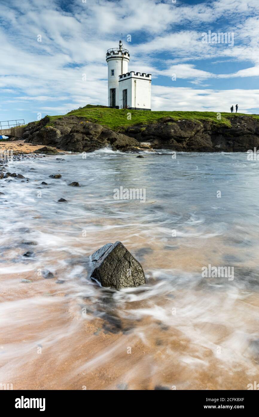 Faro di Elie Ness, Fife, Scozia Foto Stock