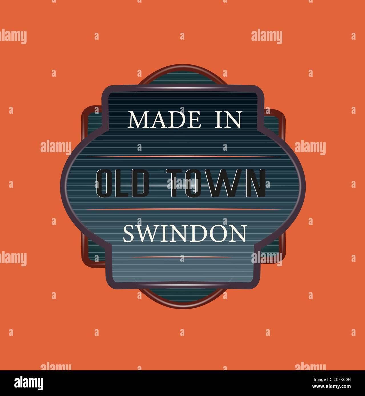 Immagine del logo del vettore Made in Old Town Illustrazione Vettoriale