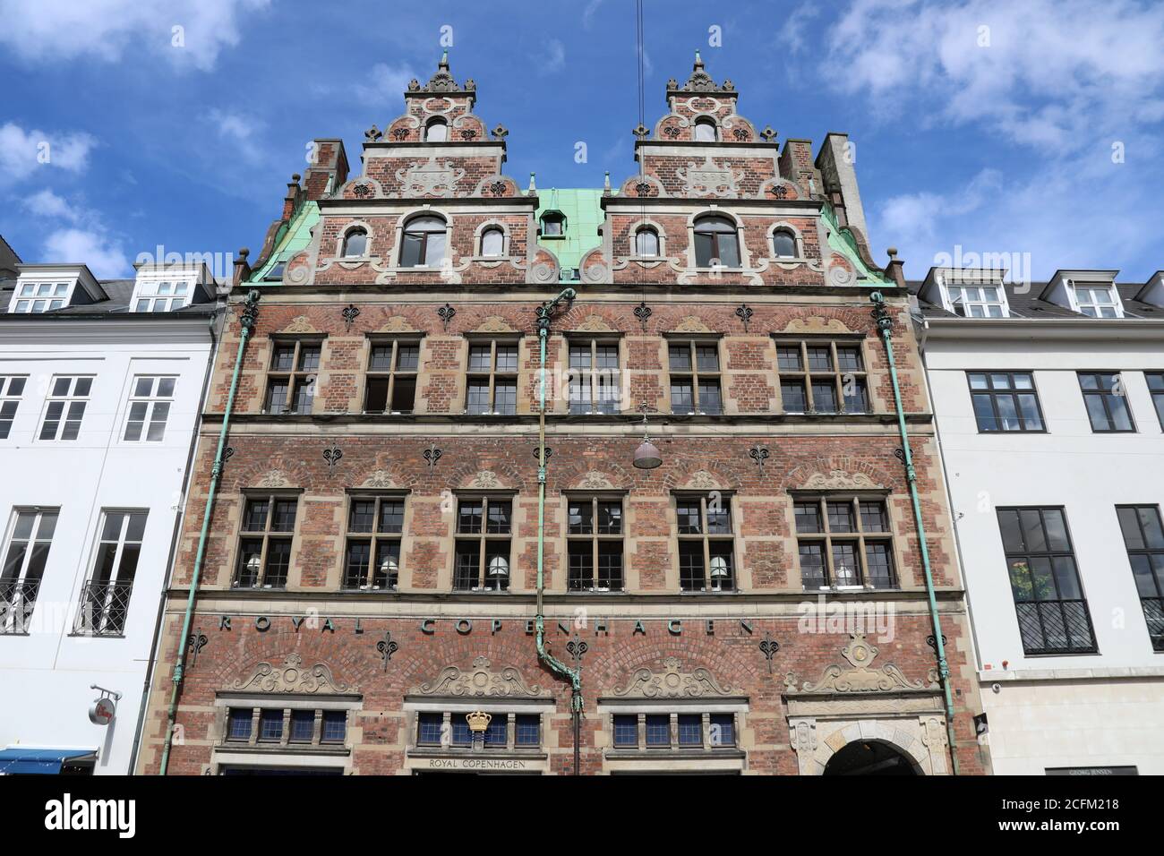 Facciata del Royal Copenhagen Flagship Store a Stroget a Copenhagen Foto Stock Facciata del Royal Copenhagen Flagship Store a Stroget a Copenhagen Foto Stock
