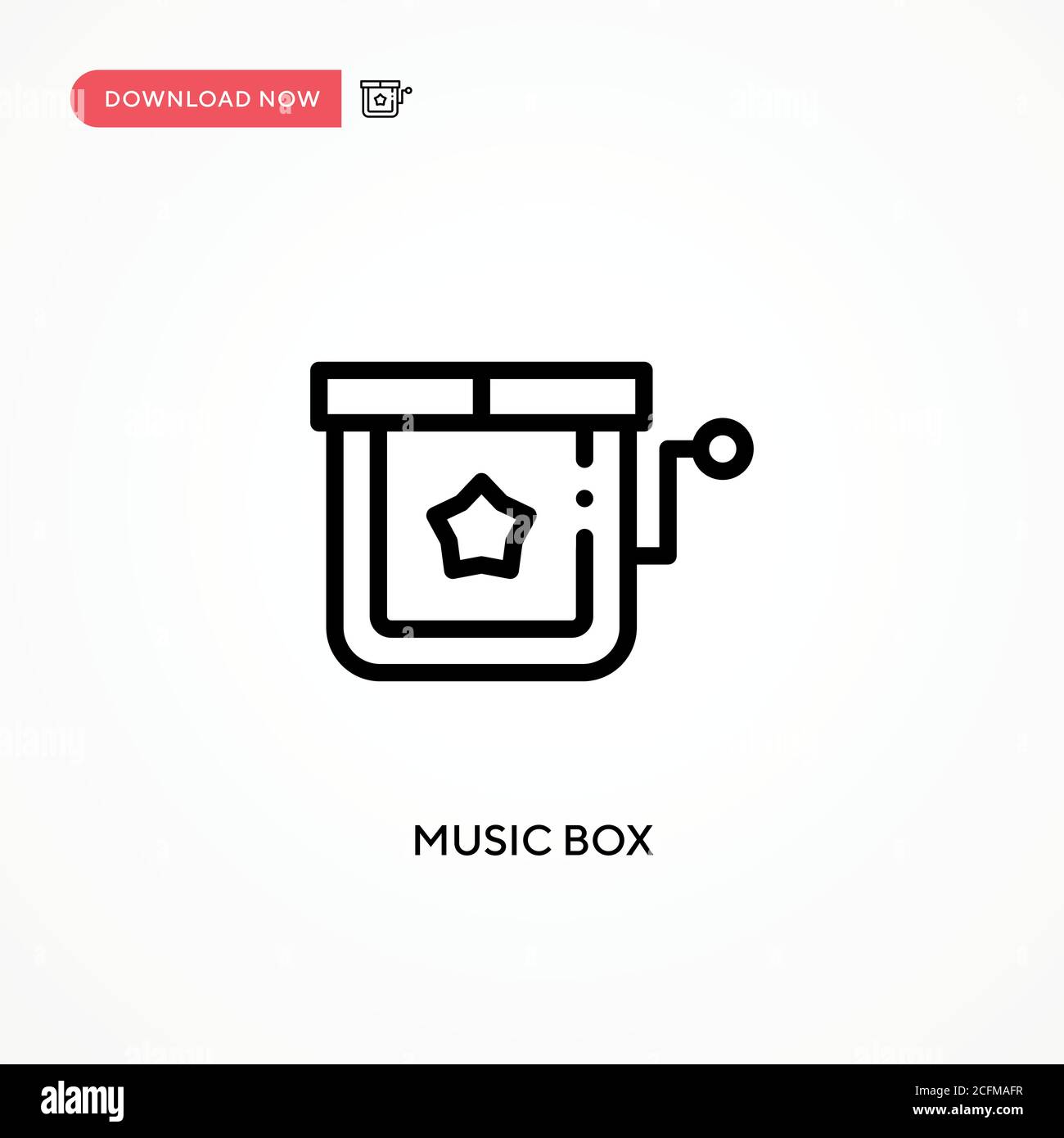 Icona del vettore della casella musicale. Illustrazione vettoriale semplice e moderna per siti Web o applicazioni mobili Illustrazione Vettoriale