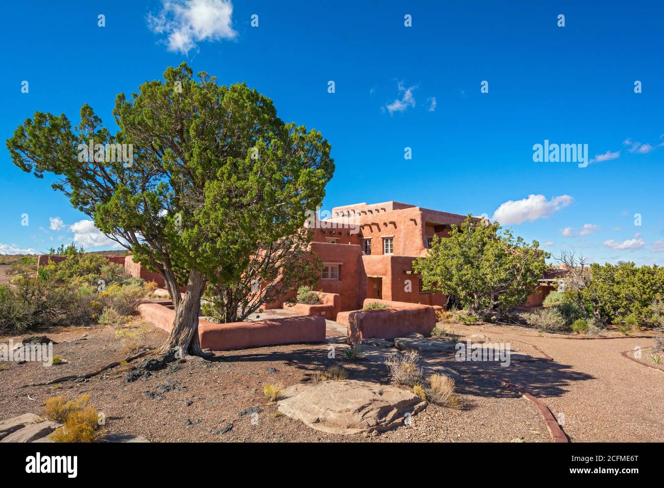 Arizona, Petrified Forest National Park, Painted Desert Inn, monumento storico nazionale, costruito all'inizio del 20C, ora un museo Foto Stock