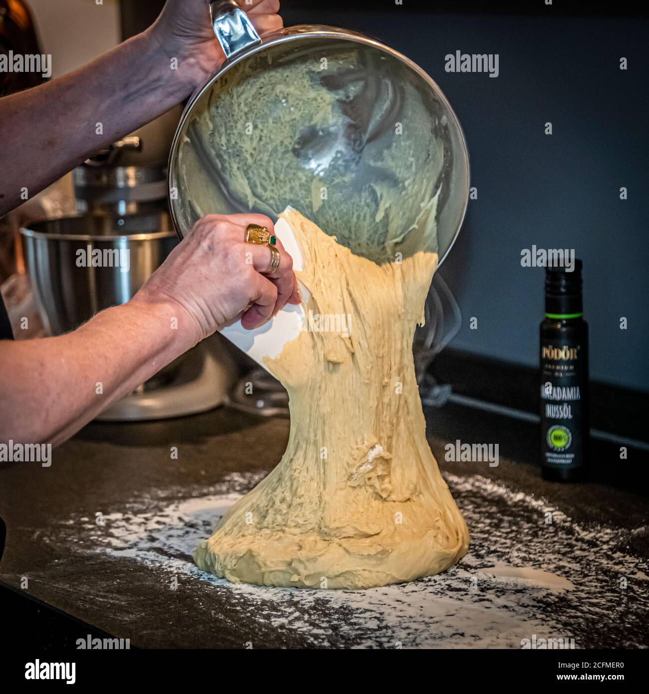 Produzione di un libro di cucina dalla cucina alla foto studio Foto Stock