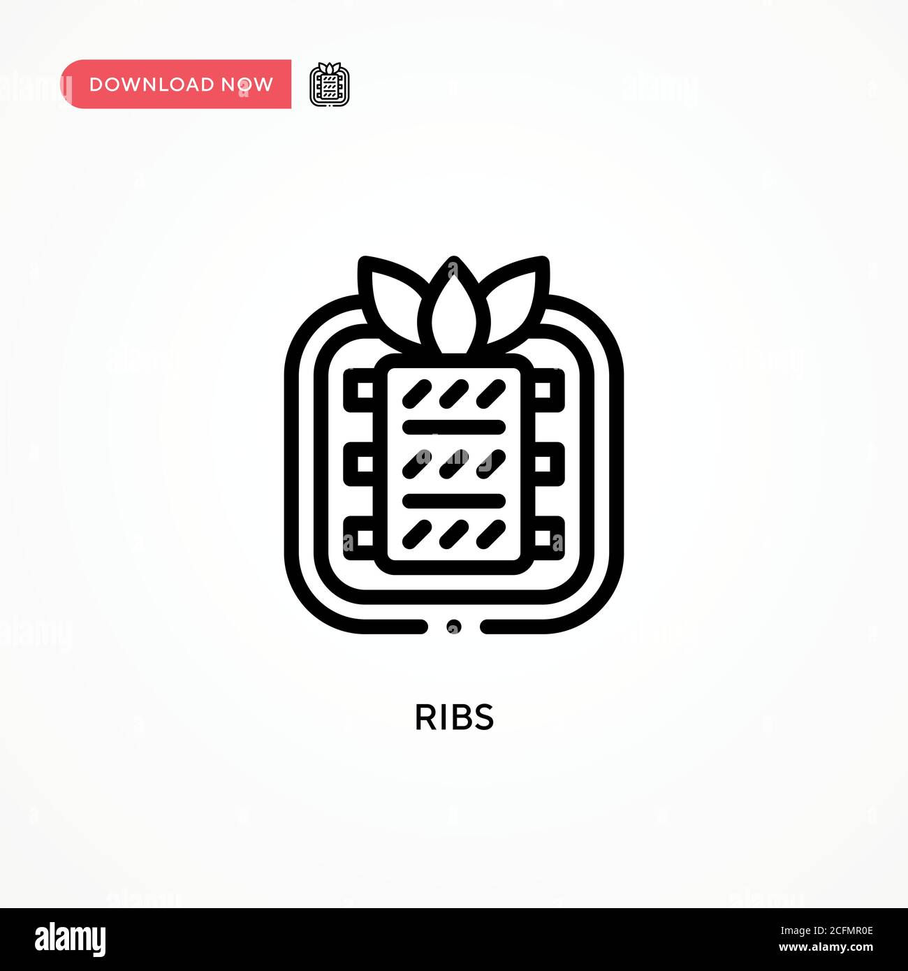 Icona vettore nervature. Illustrazione vettoriale semplice e moderna per siti Web o applicazioni mobili Illustrazione Vettoriale
