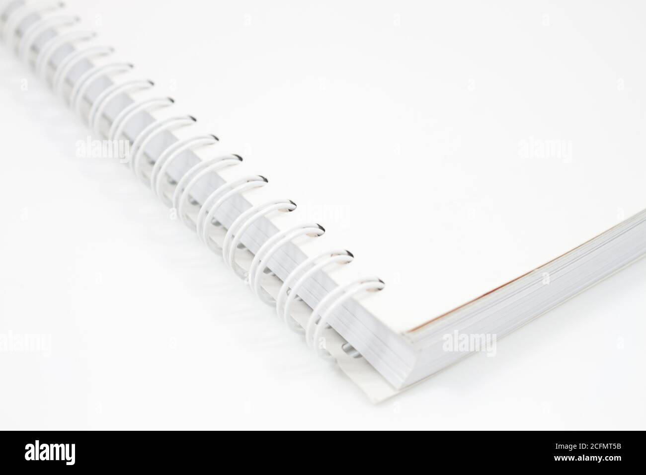 Notebook a spirale isolato su sfondo bianco, stock photo Foto Stock