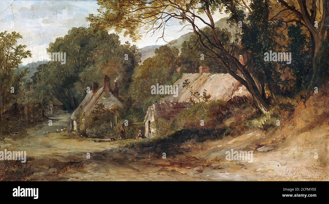 Williams George Augustus - a Bonchurch Isola di Wight - British School - 19 ° secolo Foto Stock