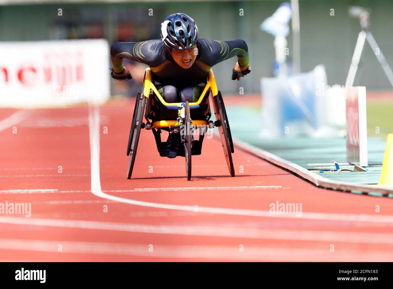 Kumagaya Sports Culture Park Athletics Stadium, Saitama, Giappone. 6 Settembre 2020. Tomoki Sato, 6 SETTEMBRE 2020 - Atletica : Japan Para Athletics Championships T52 maschile 1500m finale al Kumagaya Sports Culture Park Athletics Stadium, Saitama, Giappone. Credit: Naoki Morita/AFLO SPORT/Alamy Live News Foto Stock