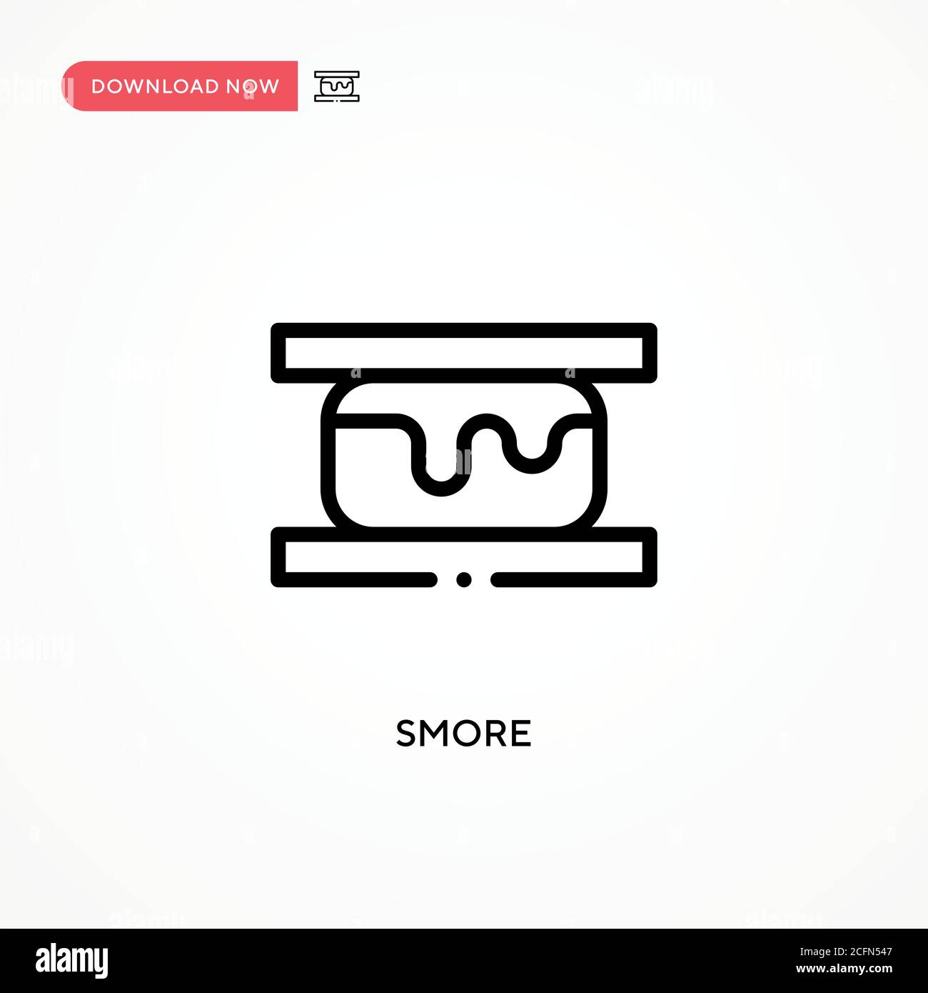 Icona vettore Smore. Illustrazione vettoriale semplice e moderna per siti Web o applicazioni mobili Illustrazione Vettoriale