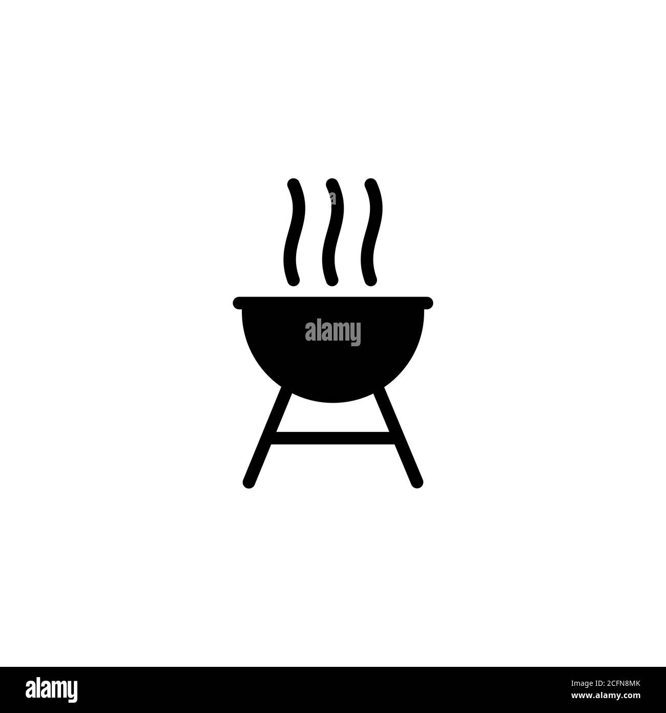 Icona barbecue. Cartello BBQ. Vettore su sfondo bianco isolato. EPS 10 Illustrazione Vettoriale
