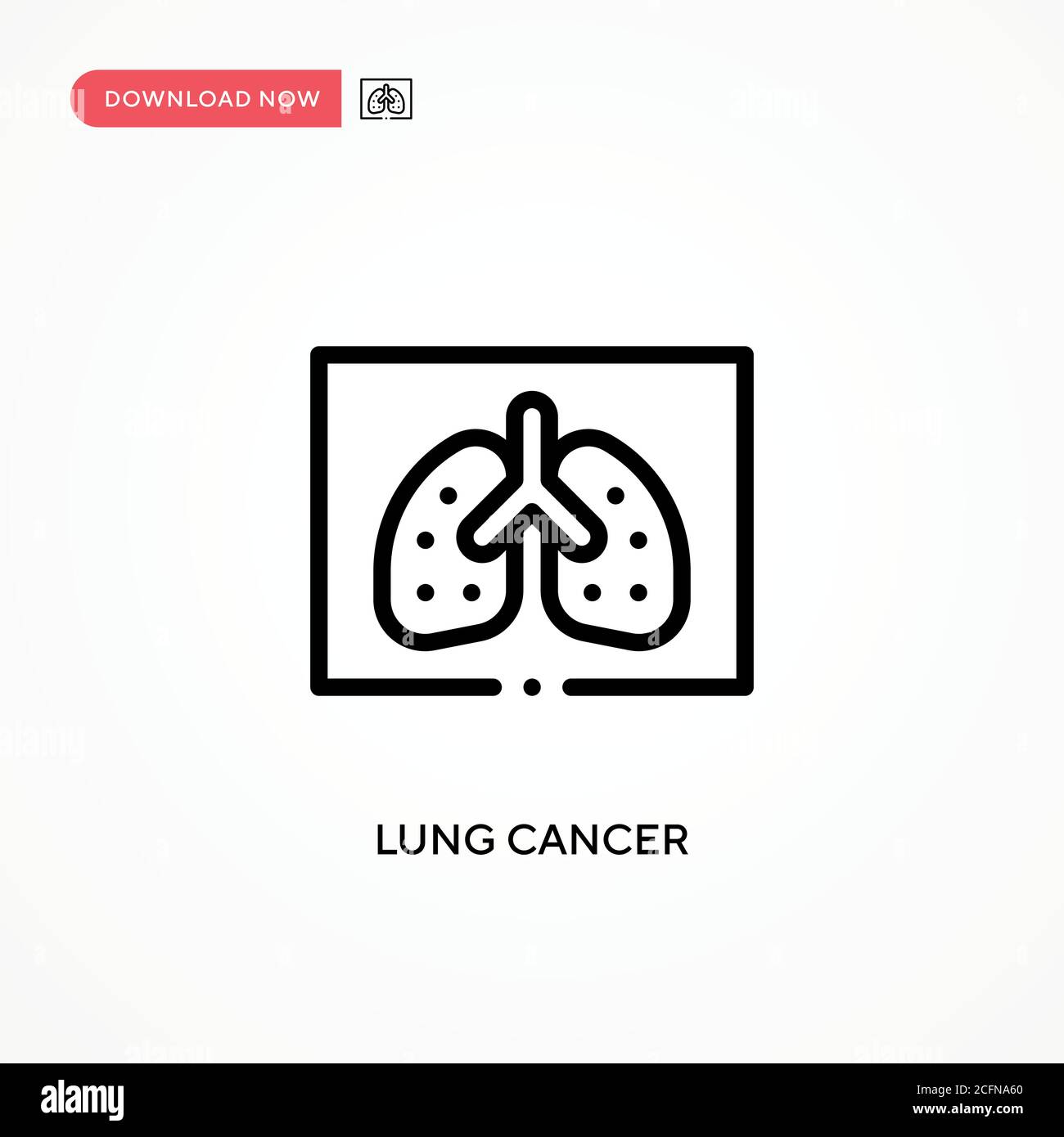 Icona del vettore del cancro polmonare. Illustrazione vettoriale semplice e moderna per siti Web o applicazioni mobili Illustrazione Vettoriale