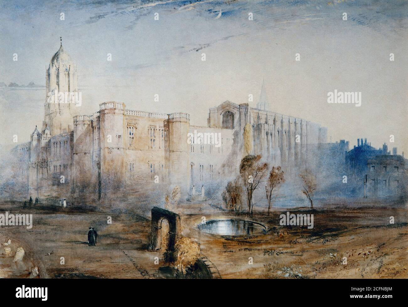 Ruskin John - Christ Church from St. Aldate's Oxford - British School - 19 ° secolo Foto Stock