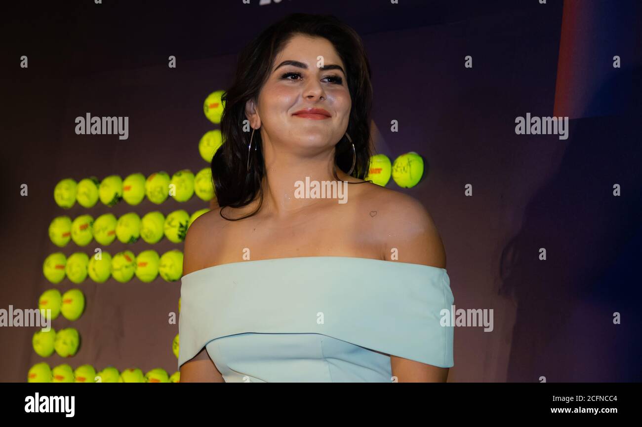 Bianca Andreescu del Canada arriva al party dei giocatori di Il torneo di tennis obbligatorio 2019 China Open Premier Foto Stock