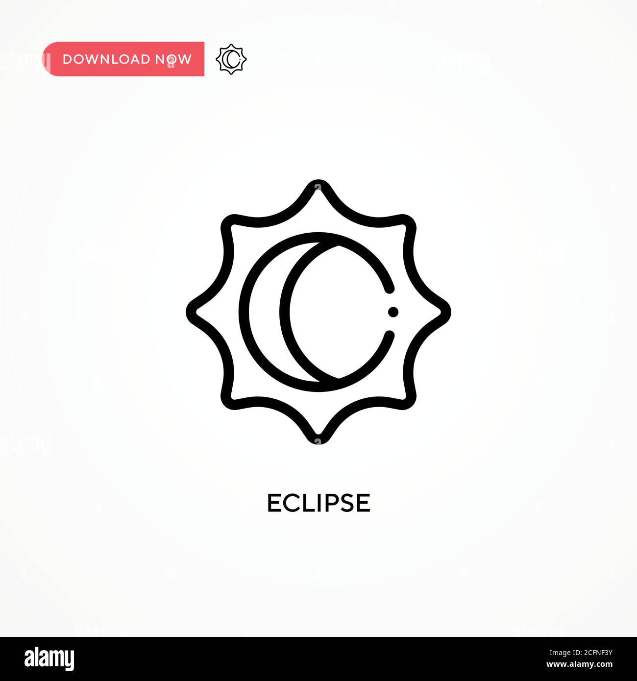 Icona vettore Eclipse. Illustrazione vettoriale semplice e moderna per siti Web o applicazioni mobili Illustrazione Vettoriale