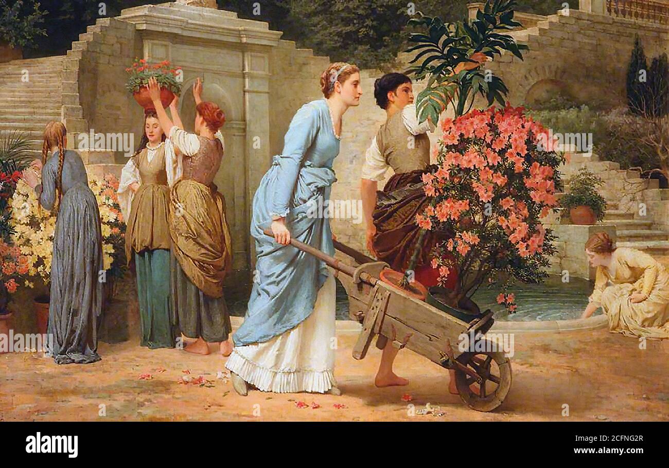 Perugini Charles Edward - giocare al lavoro - British School - 19 ° secolo Foto Stock