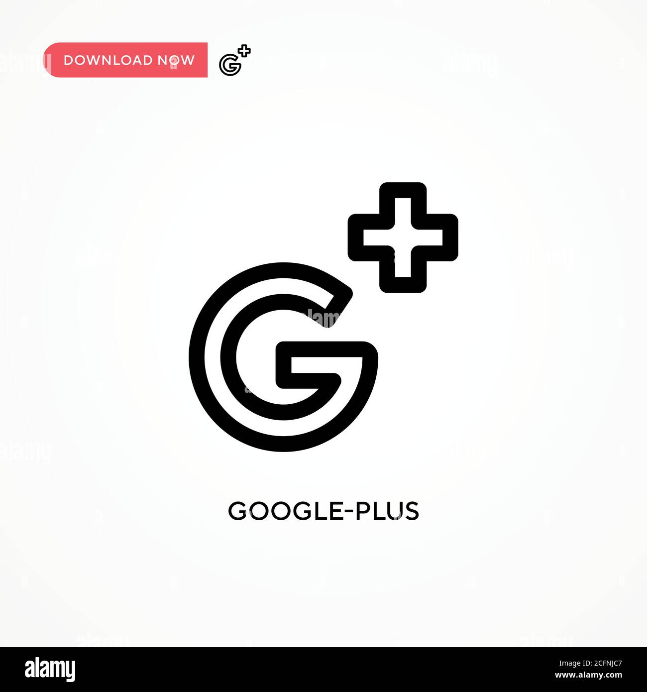 Icona vettore Google-Plus. Illustrazione vettoriale semplice e moderna per siti Web o applicazioni mobili Illustrazione Vettoriale