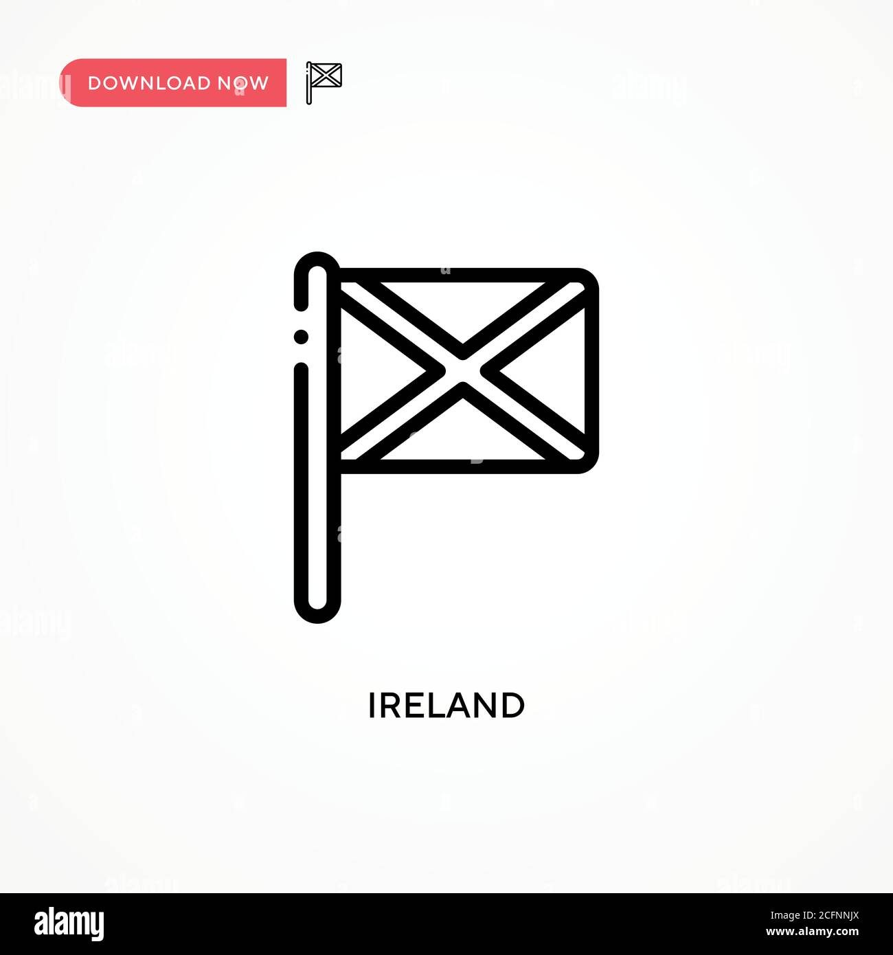 Icona vettore Irlanda. Illustrazione vettoriale semplice e moderna per siti Web o applicazioni mobili Illustrazione Vettoriale