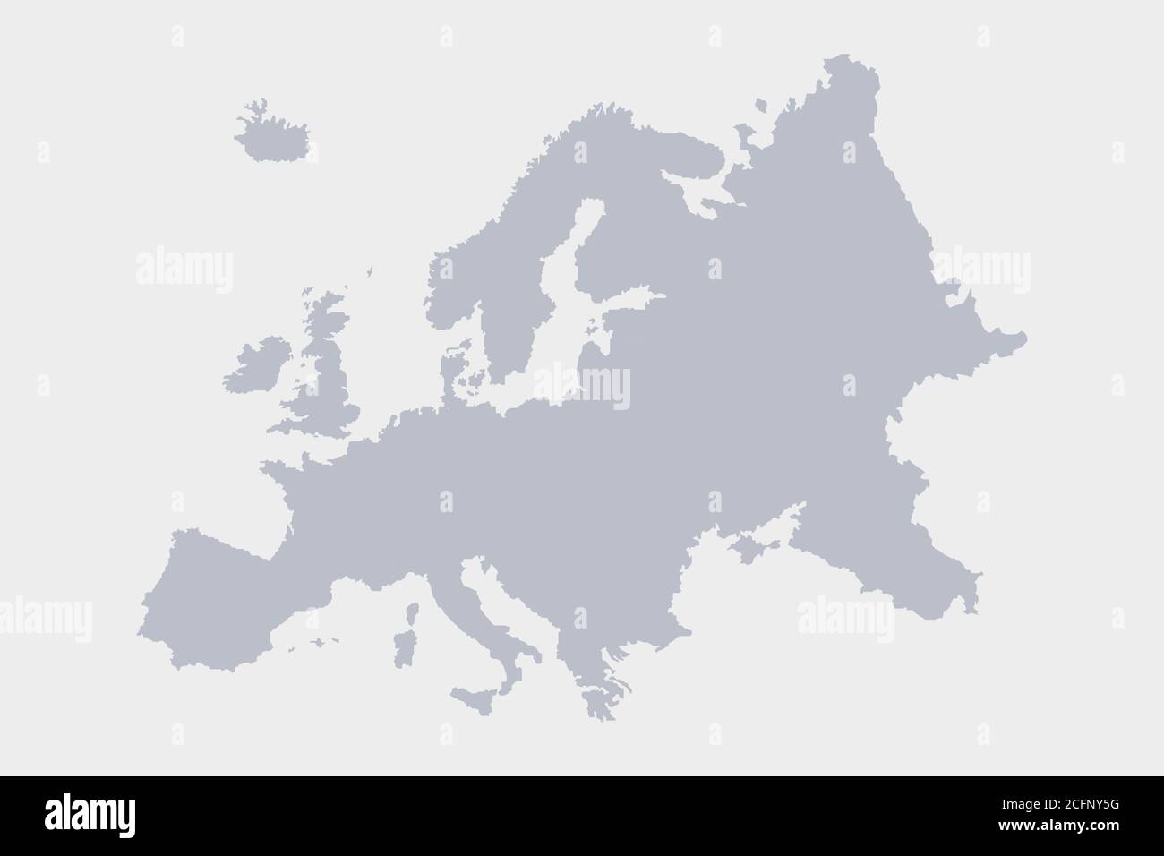 Vettore dettagliata mappa di Europa Illustrazione Vettoriale