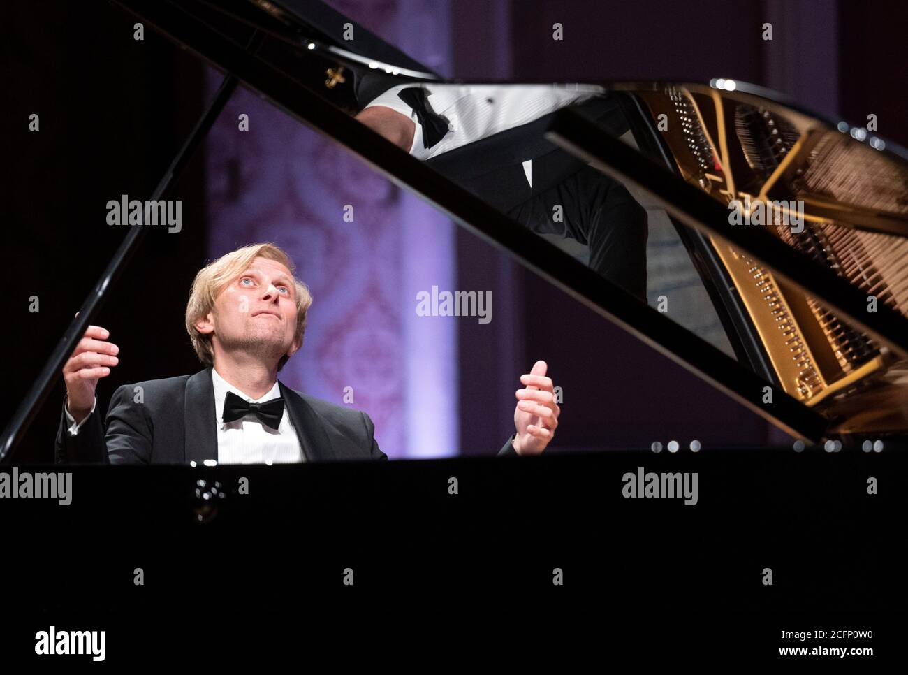 Praga, Repubblica Ceca. 06 settembre 2020. Il pianista ceco Ivo Kahanek si esibisce durante il suo recital all'interno del Dvorak Prague International Music Festival, il 6 settembre 2020, a Praga, Repubblica Ceca. Credit: Katerina Sulova/CTK Photo/Alamy Live News Foto Stock