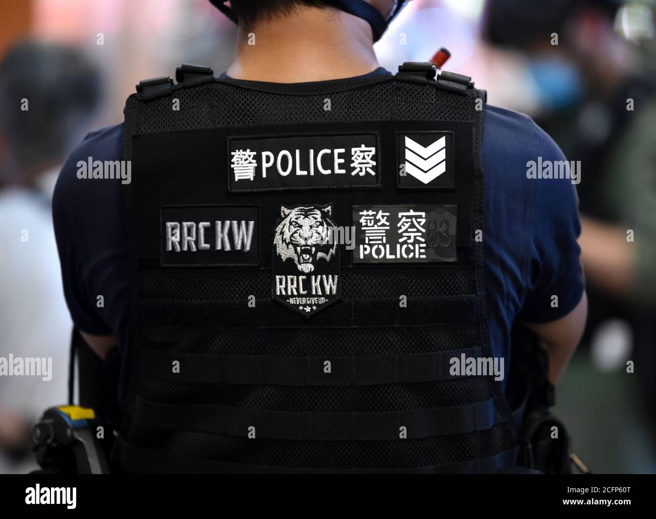 Alla data delle elezioni di Hong Kong, i manifestanti scendono per le strade di Kowloon, Hong Kong. I dimostranti sono contrari a 3 problemi; Foto Stock