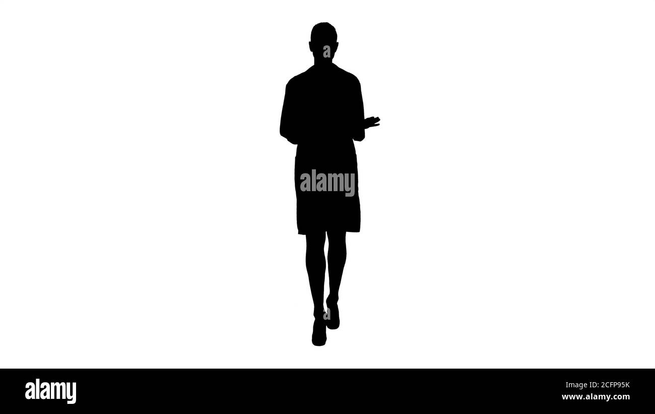 Silhouette Consulenza terapista femminile. Foto Stock