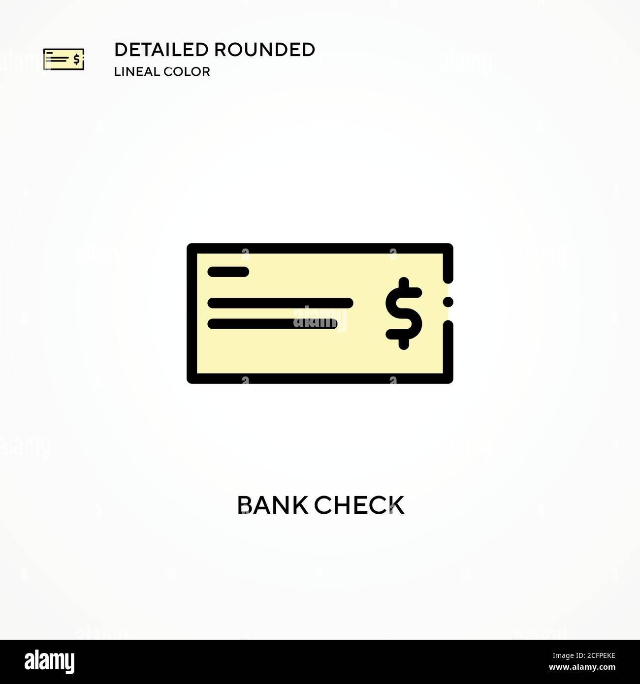 Icona del vettore di controllo bancario. Concetti moderni di illustrazione vettoriale. Facile da modificare e personalizzare. Illustrazione Vettoriale