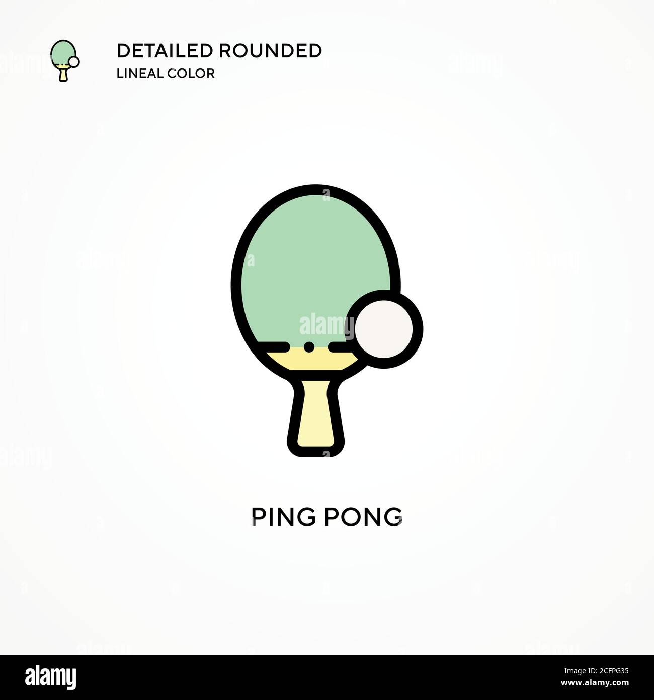 Icona vettore ping pong. Concetti moderni di illustrazione vettoriale. Facile da modificare e personalizzare. Illustrazione Vettoriale