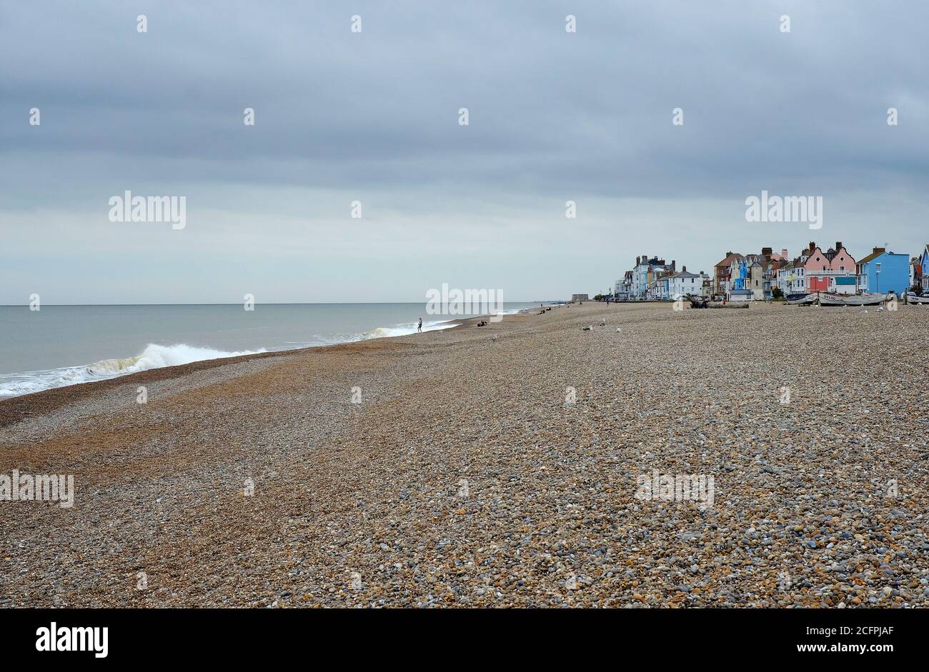 aldeburgh spiaggia di ghiaia, suffolk, inghilterra Foto Stock