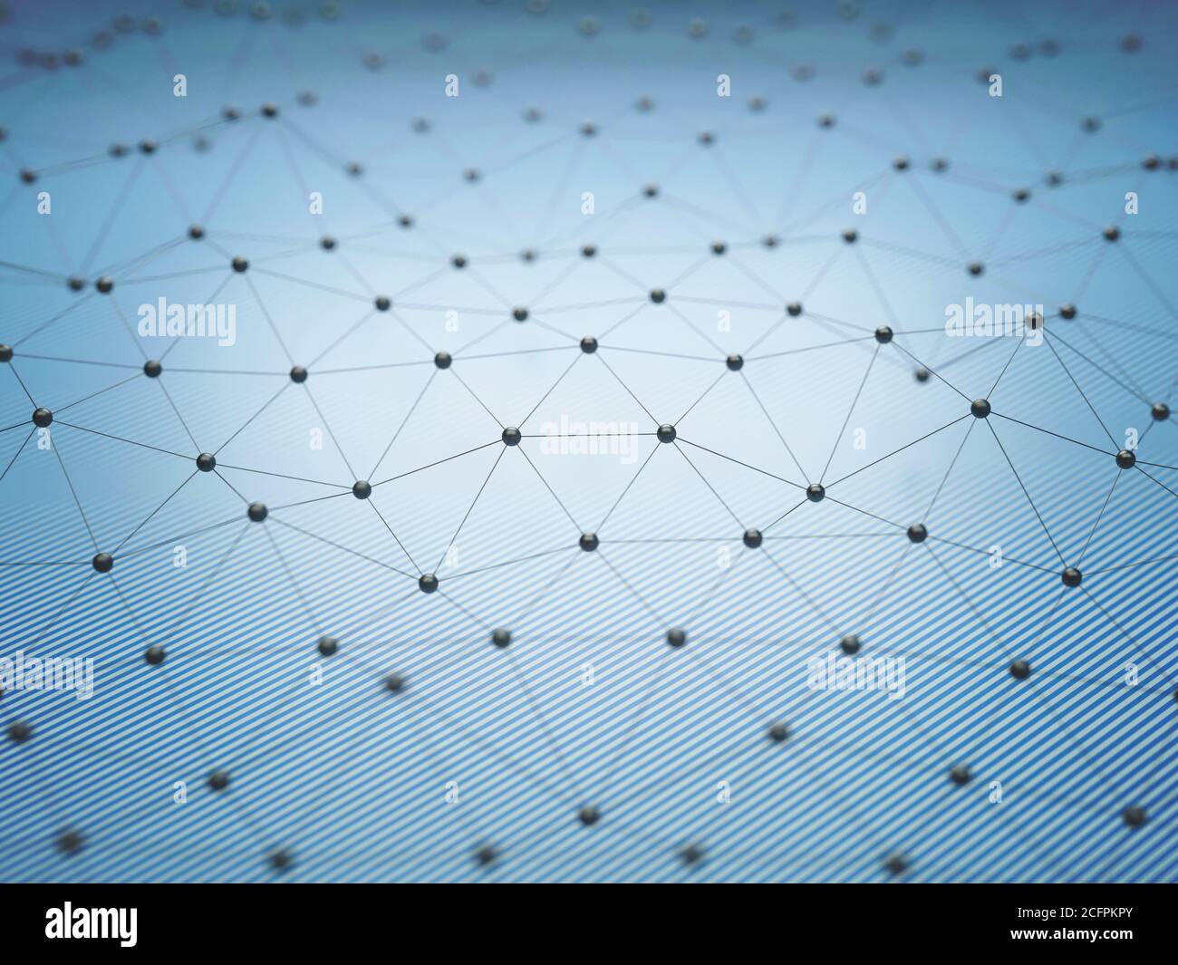 Mesh triangolare, struttura molecolare, rendering 3d di sfondo hi-tech Foto Stock